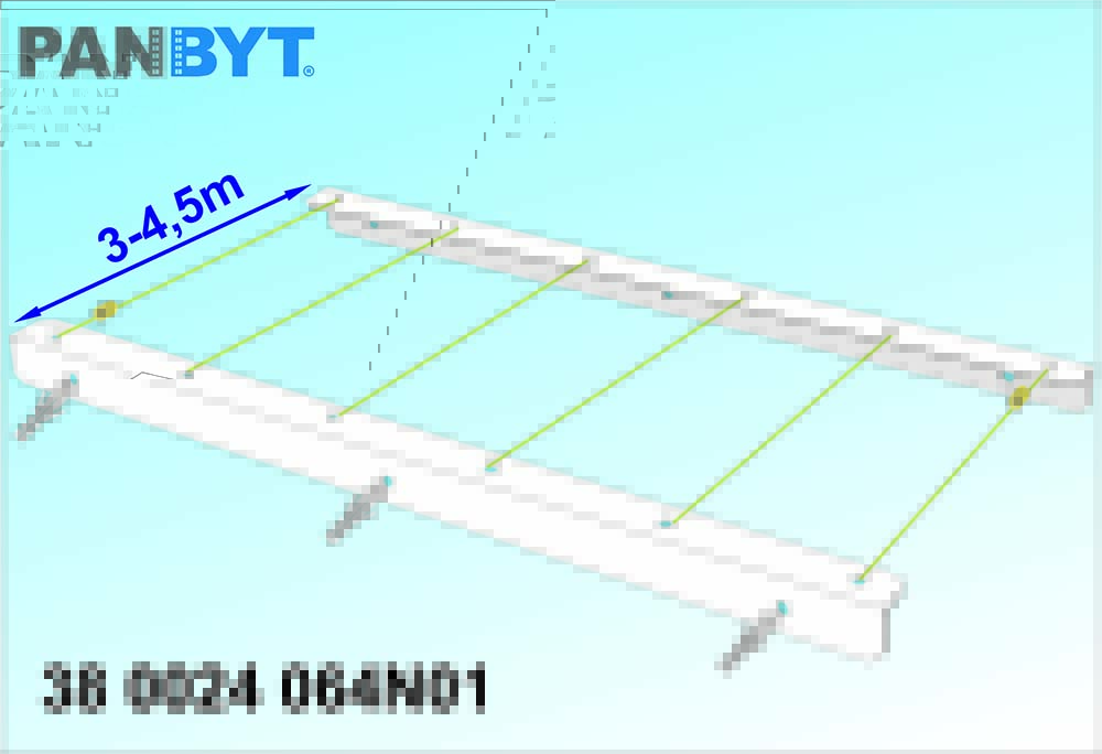Držáky prádelní šňůry 64 cm komplet C bílá