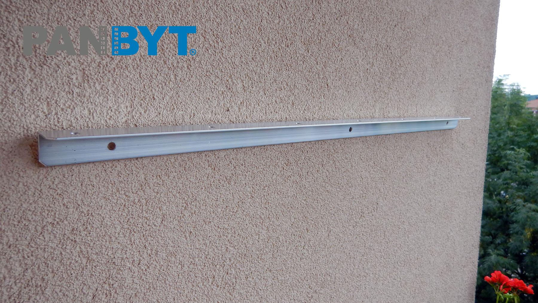 Držák prádelní šňůry 74 cm natural