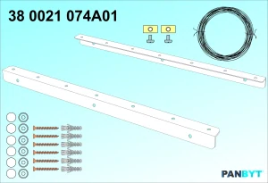 Držáky prádelní šňůry 74 cm komplet A bílá