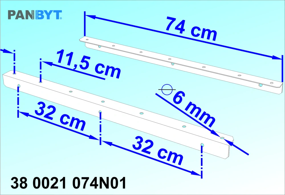 Držáky prádelní šňůry 74 cm komplet A bílá