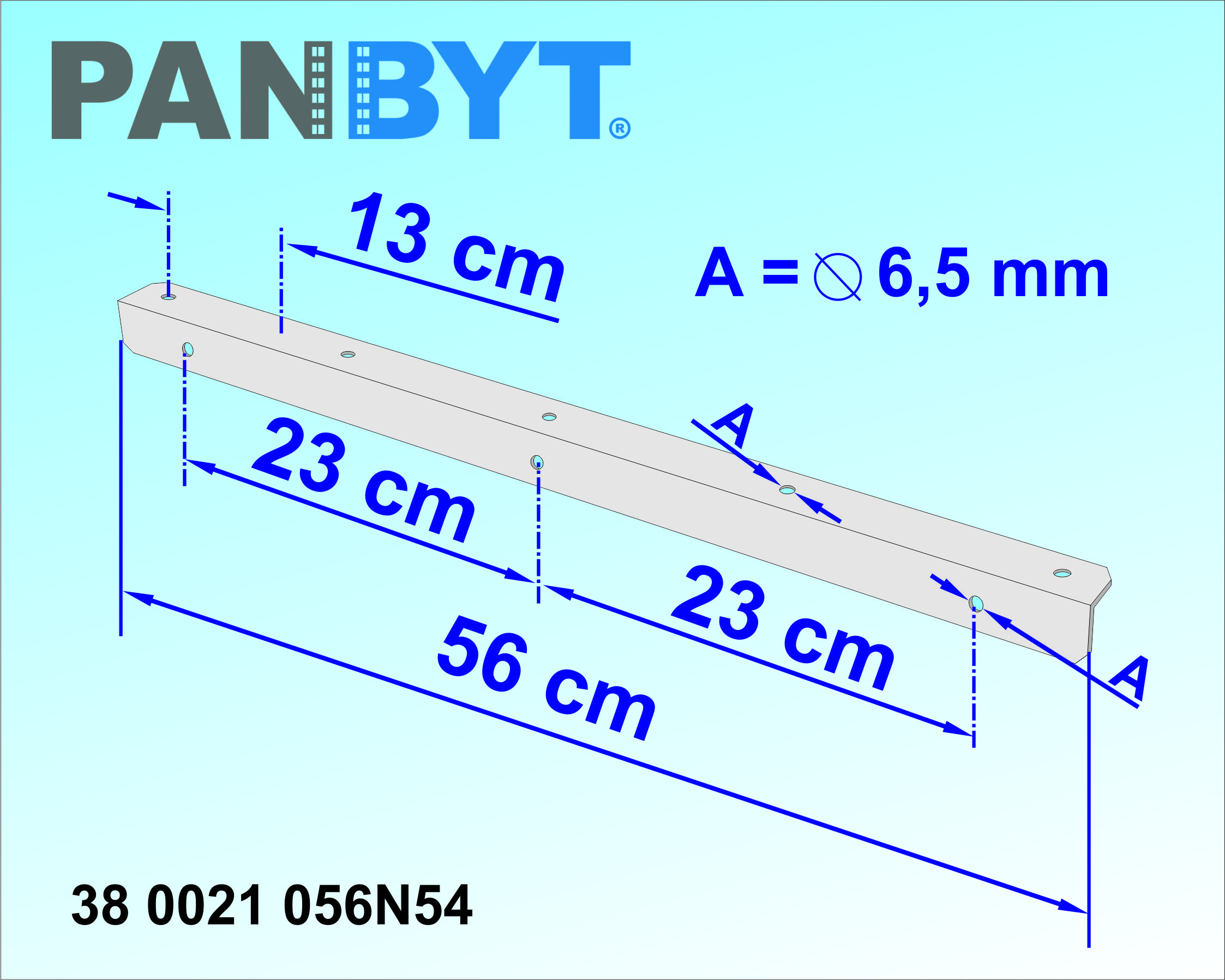 Držák prádelní šňůry 56 cm natural