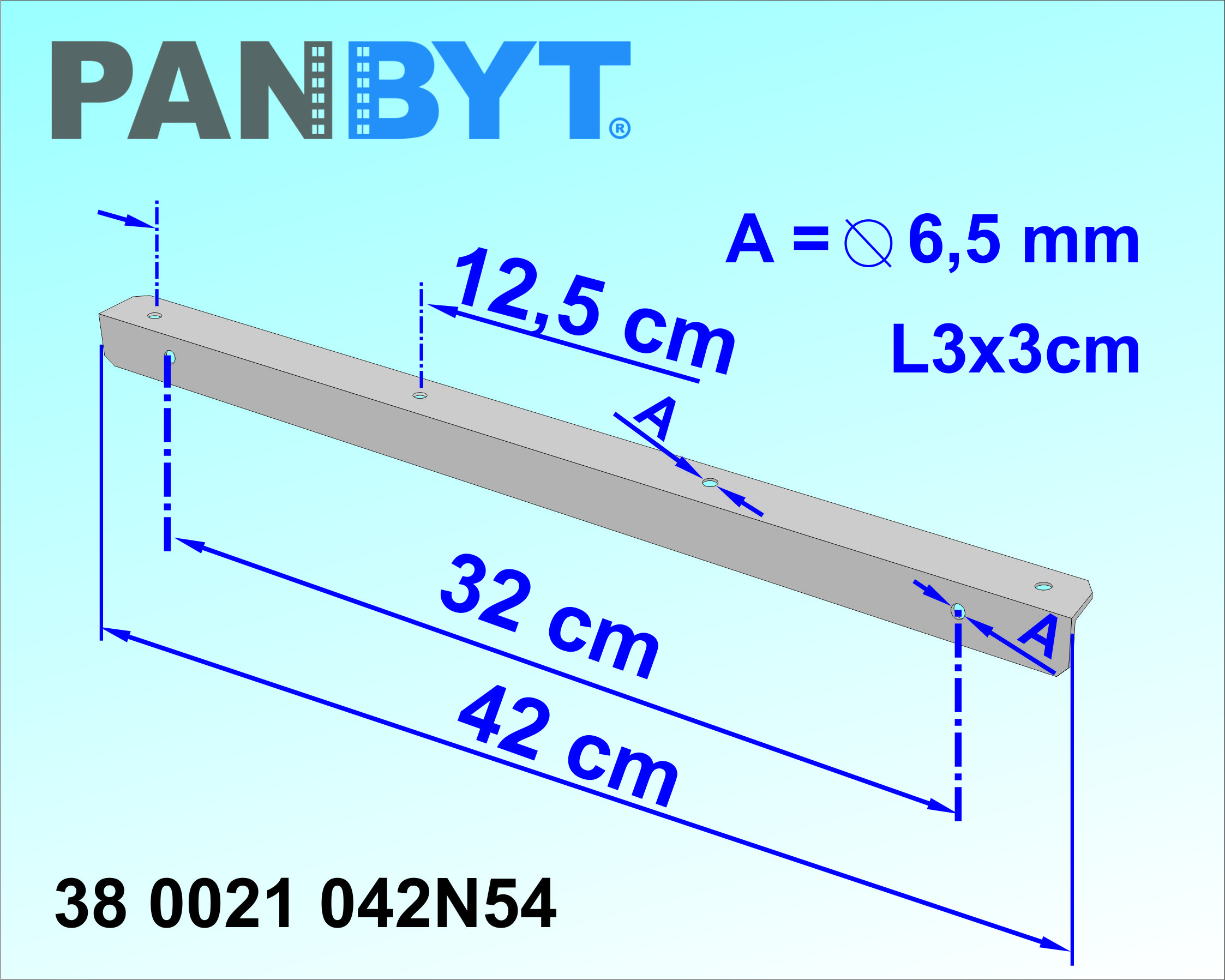 Držák prádelní šňůry 42 cm natural
