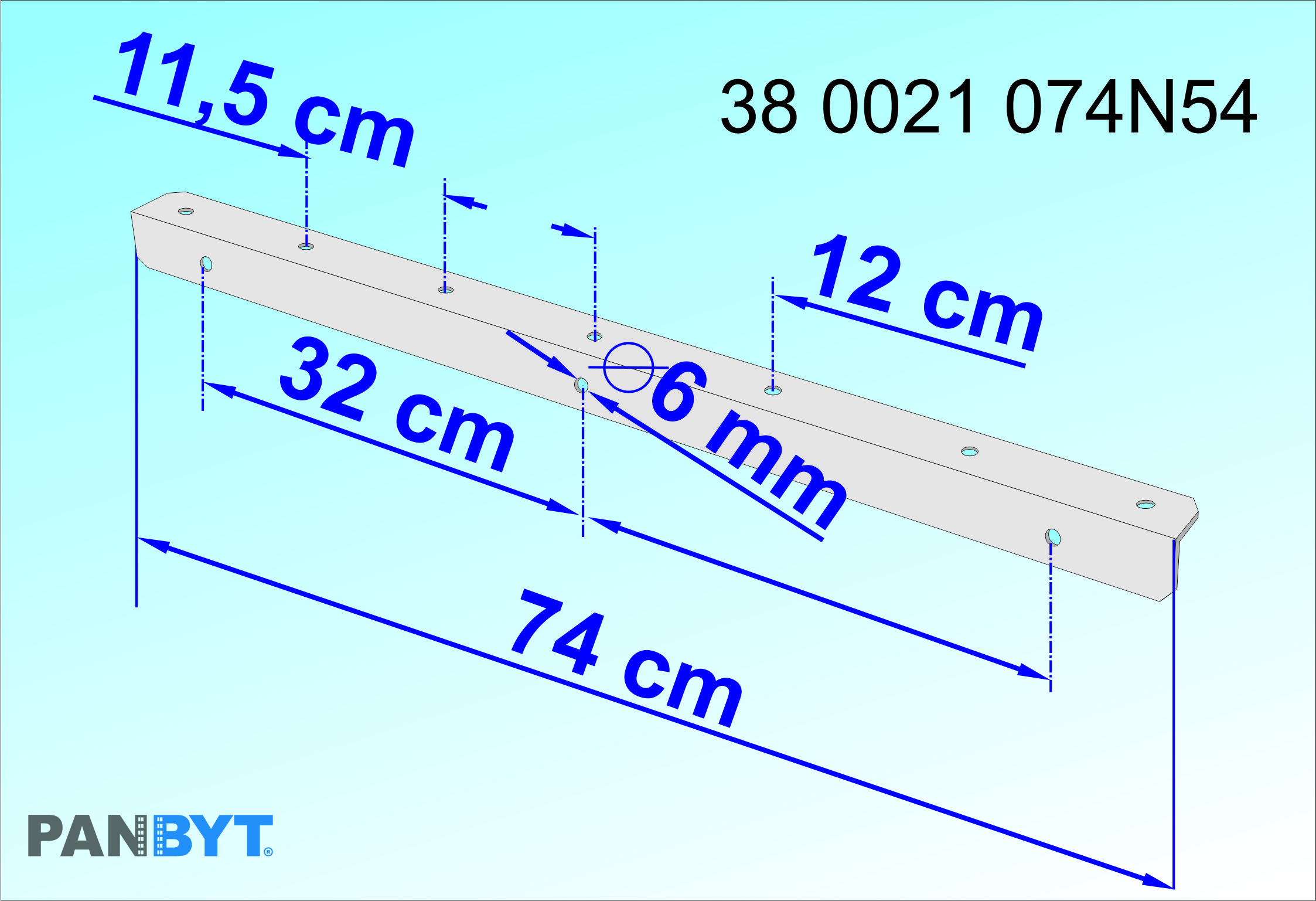 Držák prádelní šňůry 74 cm natural