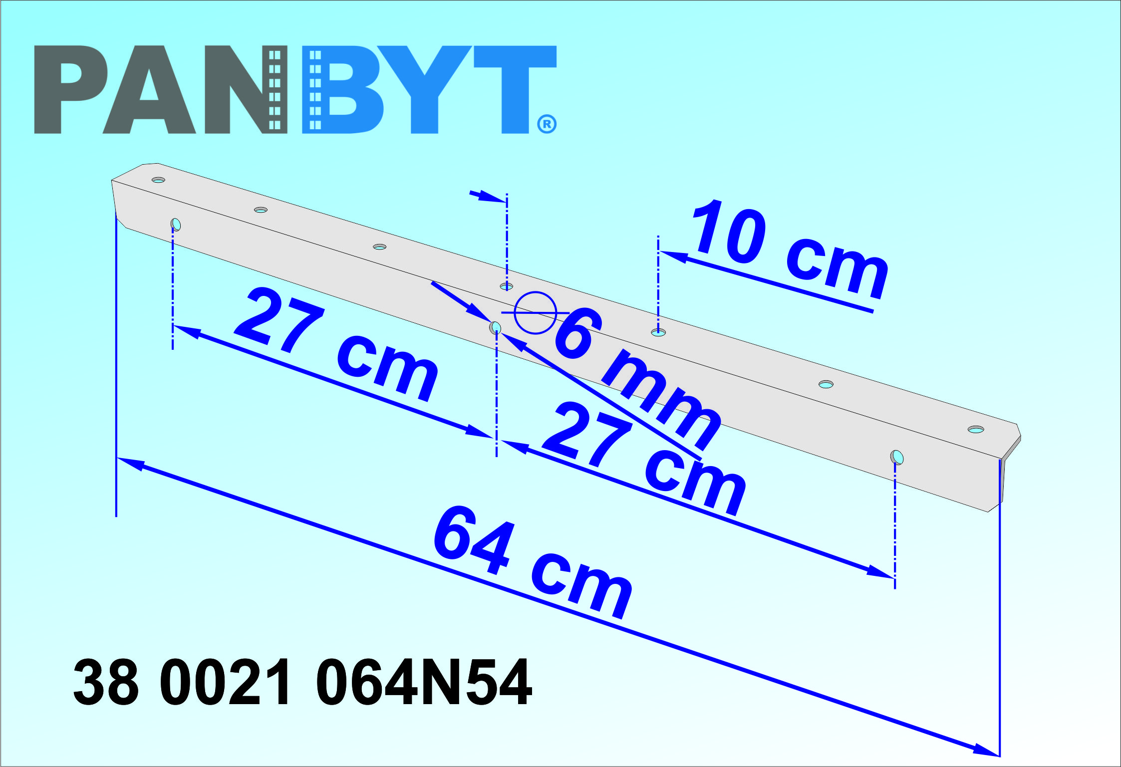 Držák prádelní šňůry 64 cm natural