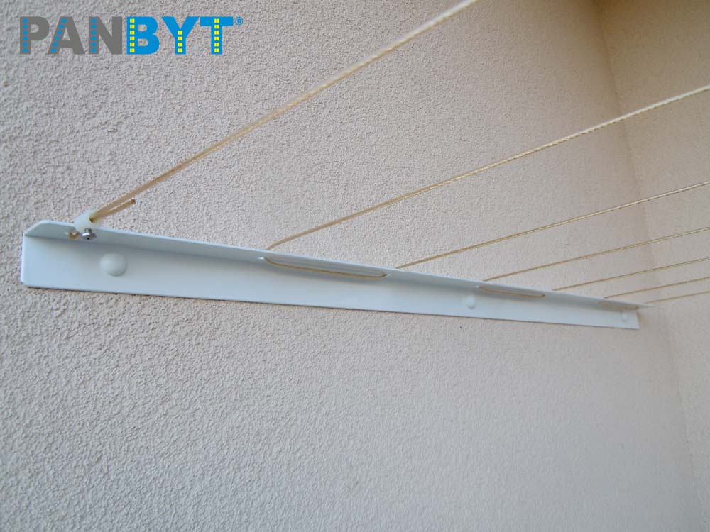 Držák prádelní šňůry 82 cm bílá