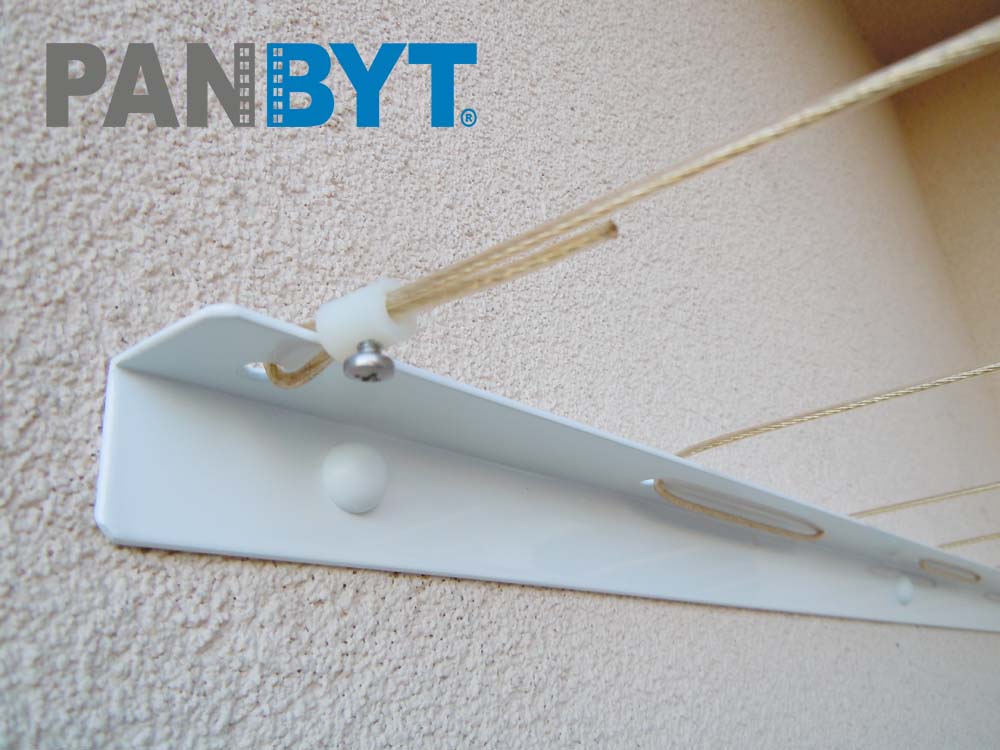 Držáky prádelní šňůry 42 cm komplet B bílá