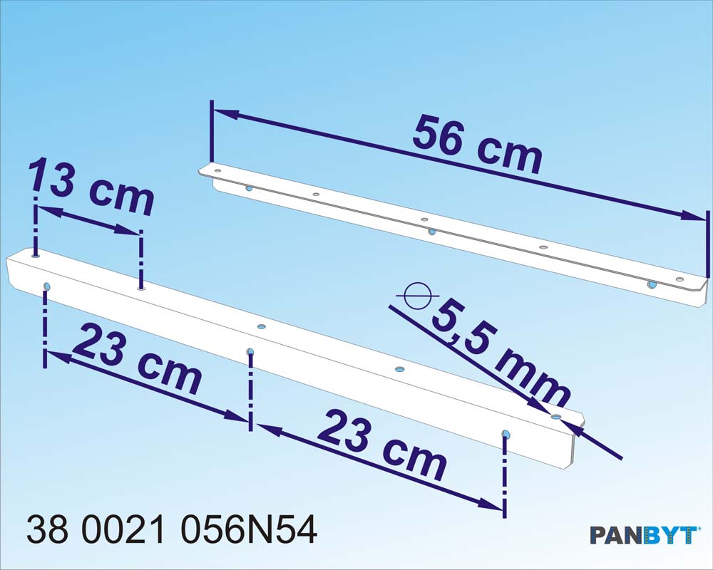 Držáky prádelní šňůry 56 cm komplet A bílá