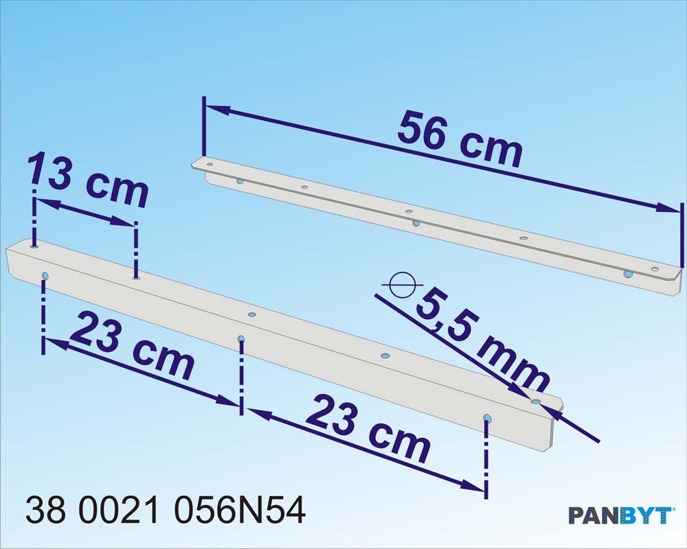 Držáky prádelní šňůry 56 cm komplet C natural